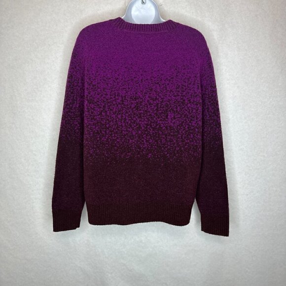 Athleta Hawthorn Textured Crew Sweater Merino Wool Ombre Purple - Size Small - Picture 8 of 15